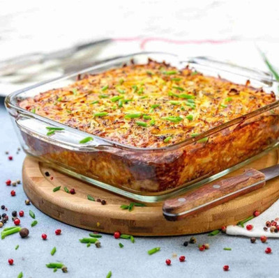 SBPNN 900ml glass bowl tray Baking Dish(Microwave Safe)