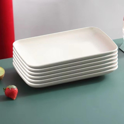 Sugaalsu Eco-Friendly Wheat Straw Tray – Sustainable, Non-Toxic, Plate for Everyday Use Tray(Pack of 6)