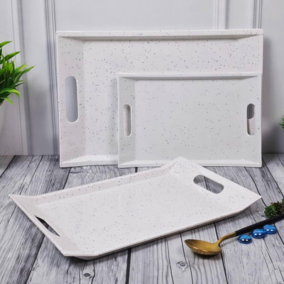 UPC Melamine Serving Tray,Set of 3 (Small, Medium and Large Size) Tray(Pack of 3, Microwave Safe)