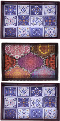 Angira handicrafts AHS-T0838 Tray(Pack of 3)