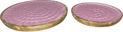 MazharSons Round Platter Tray Tray(Pack of 2)