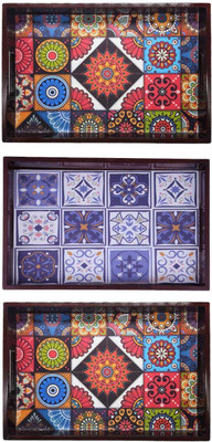 Angira handicrafts AHS-T0869 Tray(Pack of 3)