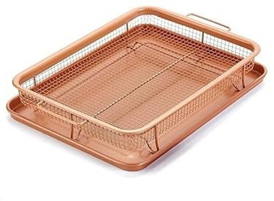 GETZET Kitchen Deep-Fried Food Drain Basin Rectangle Crispy Tray Tray(Microwave Safe)