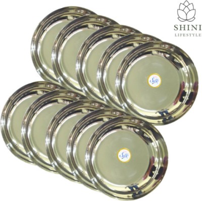 SHINI LIFESTYLE Desert plate/Halva dish Halva platter/premium bowl with mirror finish/ Quarter Plate(Pack of 10)