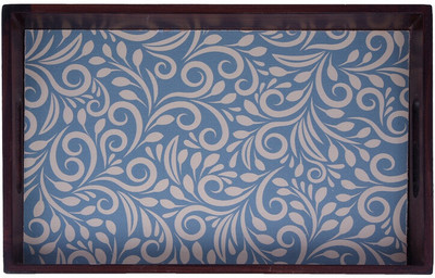 Angira handicrafts Wooden tray set of 1 with UV print|Serving Tray|Multipurpose Tray|AHS-T1811 Tray