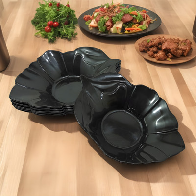 Inpro Plastic Snacks Platters Pack Of 6 Quarter Plate(Pack of 6)