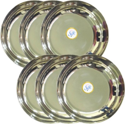 SHINI LIFESTYLE Desert plate/Halva dish Halva platter/premium bowl with mirror finish/ Quarter Plate(Pack of 6)
