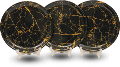 AURKA 12 Inch Melamine Plate For Daily Use Microwave Safe Dinner Plate(Pack of 3, Microwave Safe)