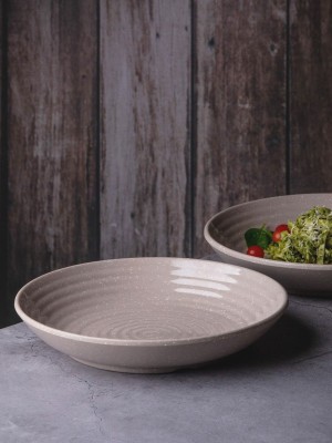 Goodhomes Grey Pasta Plate Chip & Dip Tray(Pack of 2)