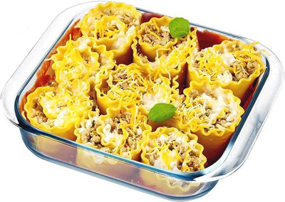 PKMSHO Femora Borosilicate Glass Square Baking Dish Microwave Oven Safe Baking Dish(Microwave Safe)