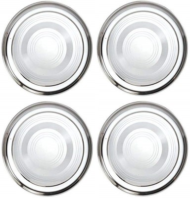 Dynore Heavy Gauge Dinner Plate/Bhojan Thali/Thattu/Dishes/Serving Plates Dinner Plate(Pack of 4)