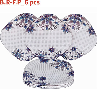 Perfectdine NEW2025_BR Serving Plates for Kitchen Dinning 6 pcs Set Dinner Plate(Pack of 6, Microwave Safe)