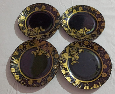 Abhiram 8 Inch Matte Side/Quarter Plate Snacks Serving Plate Dinner Plate(Pack of 4, Microwave Safe)