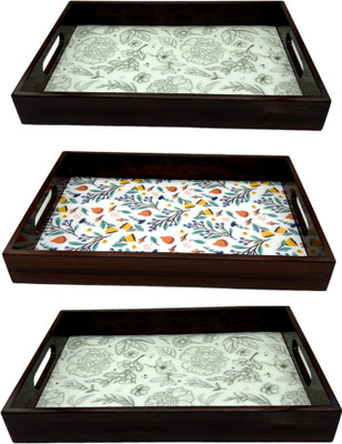 Espoir bloom NEW25_handicrafts serving combo EB-T264 Tray(Pack of 3)