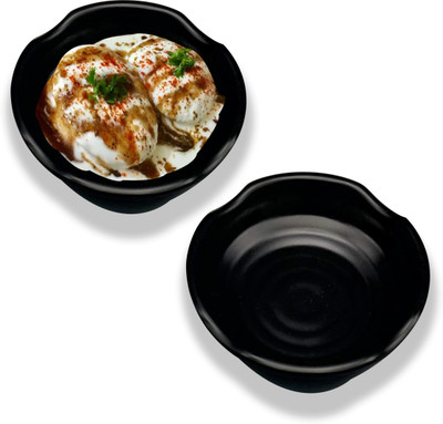 ZIDO 2 Pcs. Dahi Bhalla/Chat/Papdi/Fruit Chat/Snacks/Appetizer/Dessert Plate Sizzler Tray(Pack of 2)