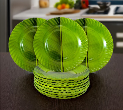Inpro Elevate Your Dinner Experience with our Melamine Round Serving Plates Set of 12 Half Plate(Pack of 12)