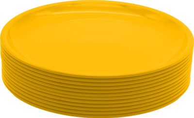 Jaycee Unbreakable Round Full Dinner Plates for Dining Table,Kitchen Dinner Set Dinner Plate(Pack of 12, Microwave Safe)