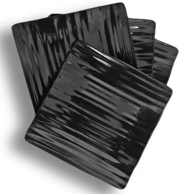 TWINK Melamine Gourmet Square Plate 4 Piece| Square Plates for Serving Half Plate(Pack of 4)