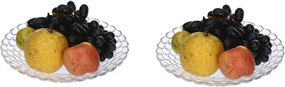 AFAST Self-Design Glass Plate Use For Serving And Multi Use, Pack Of 2 - F2 Dinner Plate(Pack of 2)