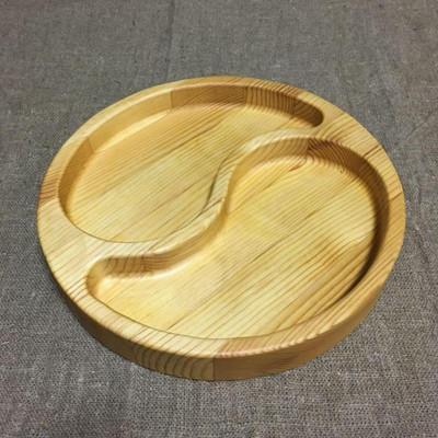 Navdurga Handmade Antique Wooden Tray | Premium Sangwan Wooden Round Serving Tray