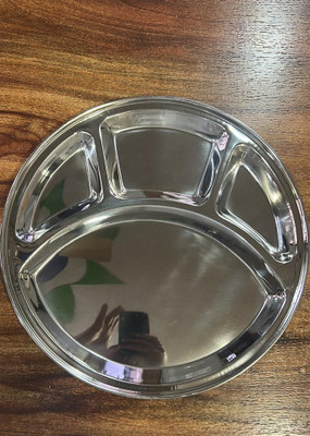 Mamuksha 4 Compartment Dinner Plate for Kids & Adults Sectioned Plate