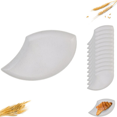 ZEUTER Wheat Straw Soy Sauce Dish Set: Stylish and Eco-Friendly Dinnerware for Home Dinner Plate(Pack of 10, Microwave Safe)