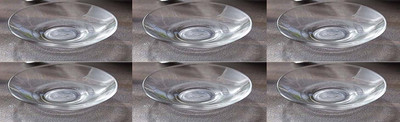 AFAST Self-Design Glass Plain Plate Use For Serving And Multi Use, Pack Of 6 - D6 Dinner Plate(Pack of 6)