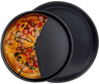 Naama 2-Piece Set of Pizza Trays (23cm and 26cm) – Non-Stick Baking Pans Baking Pan(Pack of 2, Microwave Safe)