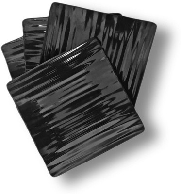 LENSHURI Melamine Snack Plate Tray(Pack of 4, Microwave Safe)