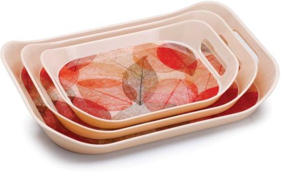 ZedZero Serving Tray Set with Rectangular Shape Large, Medium, Small Tray(Pack of 3)