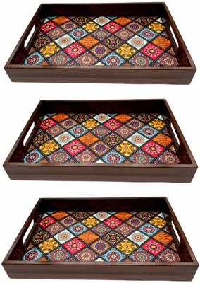 Angira handicrafts AHS-T0824 Tray(Pack of 3)