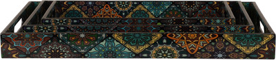 CDI Pepp1643 Printed Multi Purpose Serving Trays Tray(Pack of 3, Microwave Safe)
