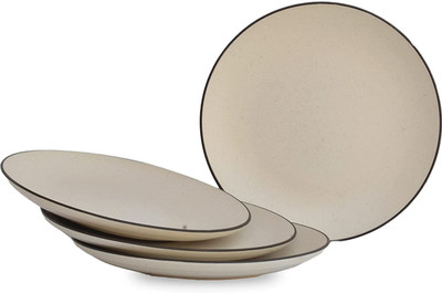 Retail Mafia Ceramic plate tray dish_4 Dinner Plate_n27 Dinner Plate(Pack of 4, Microwave Safe)