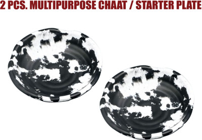 ZIDO Pack of 2 Dahi Bhalla/Chaat/Papdi/Fruit Chaat/Snacks/Appetizer/Dessert Plate Sizzler Tray(Pack of 2)