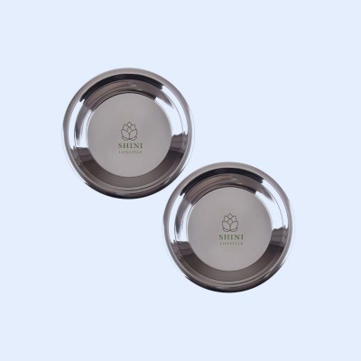 SHINI LIFESTYLE Stainless Steel Atta Parat, Parat steel, steel parat for kitchen Paraat(Pack of 2)