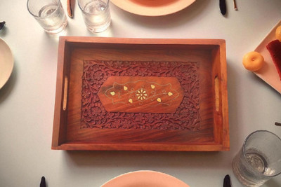 All in one family mart Sheesham wooden tray Tray