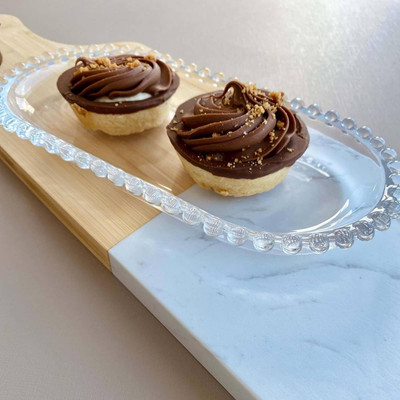 Rosefinch Oval Serving Trey for Party,for Fruits, Fruit Tray Platter Chip & Dip Tray(Microwave Safe)