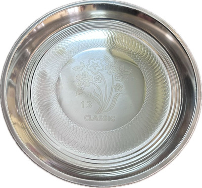 AnandTrader super light weight plate 13 no lazer design Not microwave safe Dinner Plate(Pack of 6)