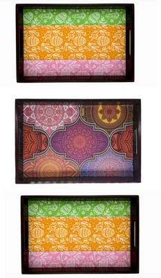 Angira handicrafts AHS-T0815 Tray(Pack of 3)
