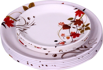 CARNIVAL SELECT(102)Full and Half Dinner Plate Set 12 Pcs of Melamine Dinner Plate(Pack of 12)
