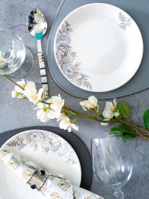 Servewell Side Plate Set Urmi - Flourish Quarter Plate(Pack of 6)