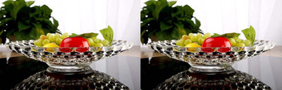 AFAST Self-Design Glass Plate Use For Serving And Multi Use, Pack Of 2 - C2 Dinner Plate(Pack of 2)