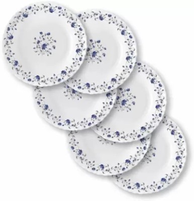 TREANDCARD CLASSIC Opal Glass Quarter Plate Set 6 pcs Quarter Plate(Pack of 6)