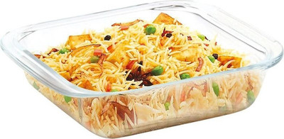TDMM Borosilicate Glass Square Baking Dish 900 ml Baking Dish(Microwave Safe)