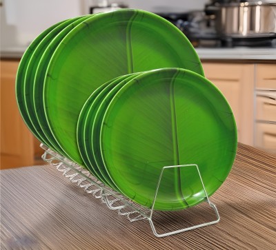 Inpro Elegance With Our (4 Full & 4 Half) Melamine Round Plate-Perfect For Snacks Dinner Plate(Pack of 8, Microwave Safe)