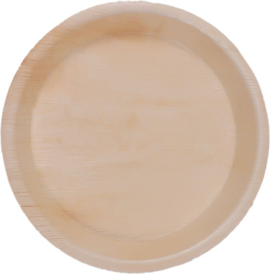 Ecodub 10 inch Round Disposable Plates Dinner Plate(Pack of 100, Microwave Safe)