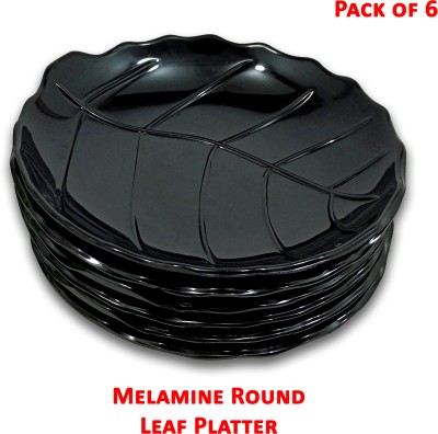 Inpro Melamine Snacks Plates: Lightweight Melamine Designer Small Snacks Plate Quarter Plate(Pack of 6, Microwave Safe)