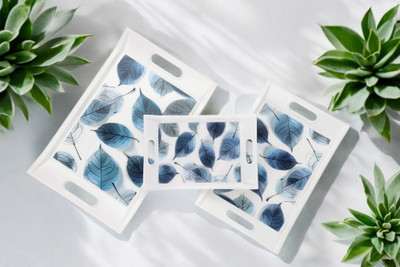 Eventa Premium Quality Plastic Set of 3 Serving Tray For Daily Kitchen Use Tray Tray(Pack of 3)