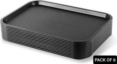 TDMM Plastic Cafeteria/Fast Food Tray, Platter, Serving Tray For Breakfast, Trays Tray(Pack of 6)