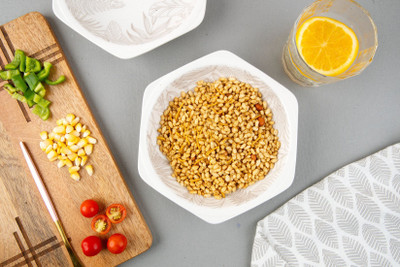 TAKISSO Ceramic Round Set of 2 Serving Plates Tray(Pack of 2, Microwave Safe)